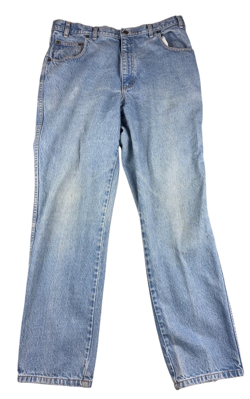 Vintage Duck Head Jeans 33x31.5 Light Wash High Rise Straight Leg Denim